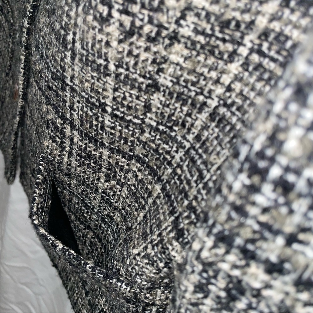 Paul Harris Design Size 10 Women’s Vintage Black White Pattern Blazer Preloved - Picture 8 of 9
